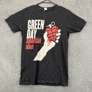 Green Day‎ American Idiot Band T-Shirt Black Graphic Tee Men Small Pacific Tag